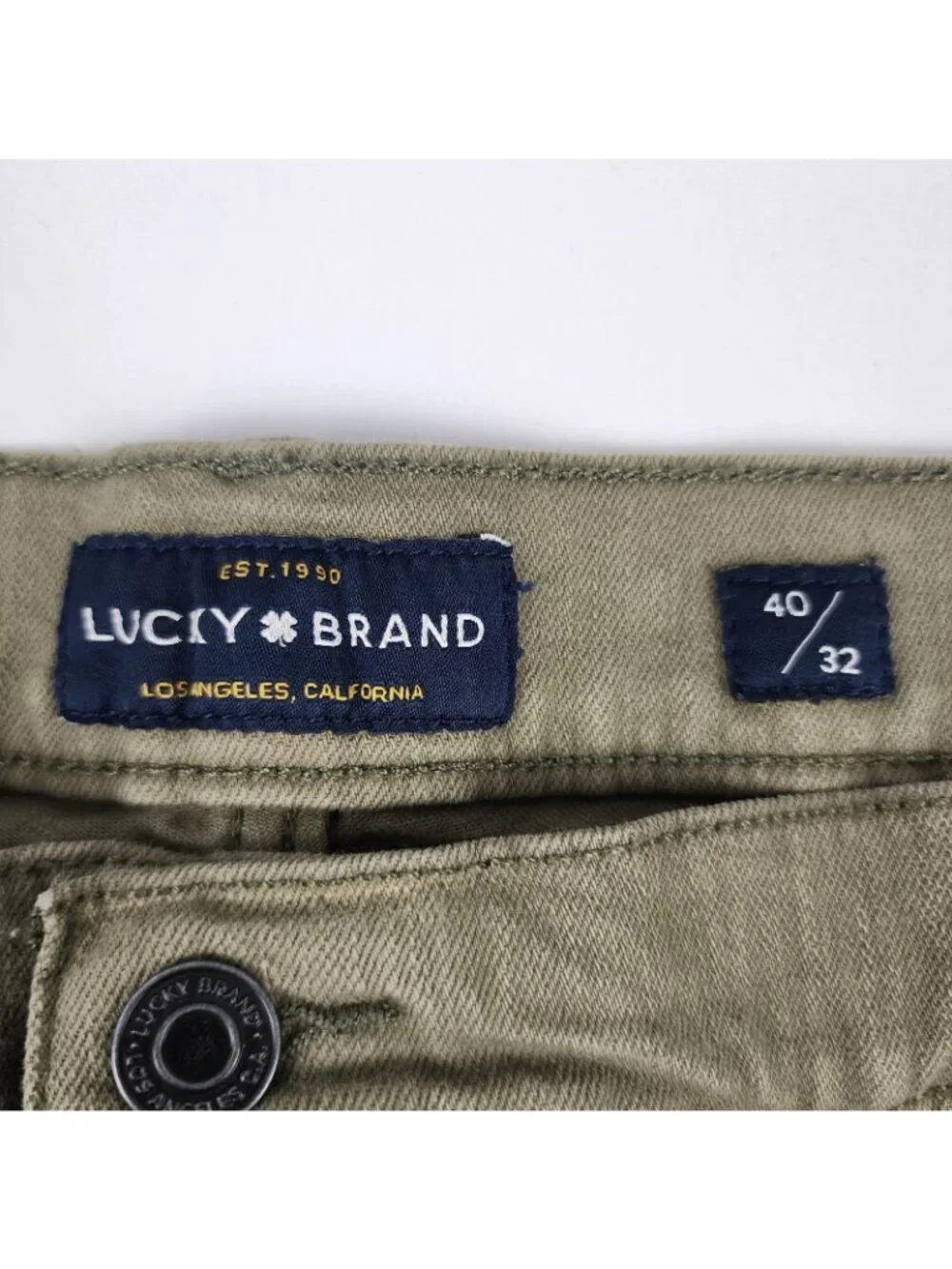 Lucky Brand Jeans Mens 40x32 Green 410 Athletic Slim Fit Denim